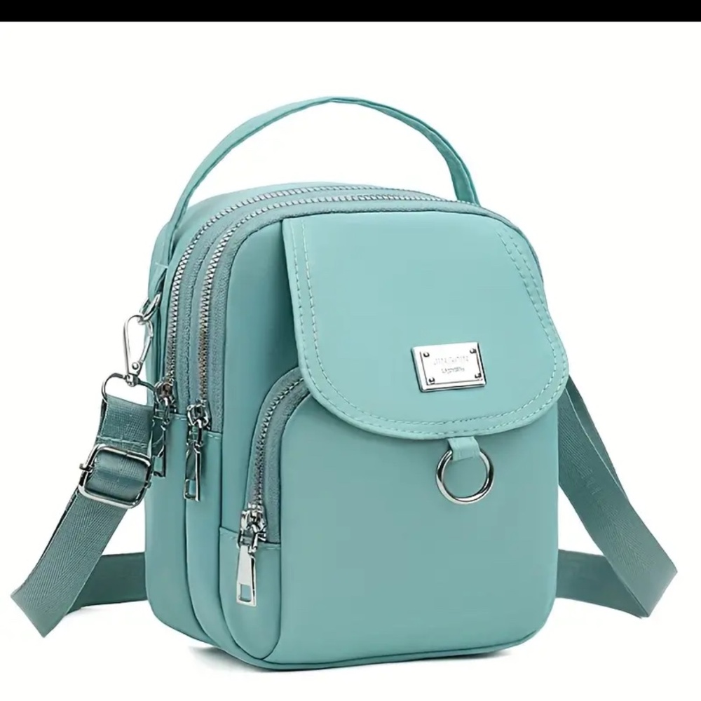 Light Green mini nylon crossbody or tote bag~New in packaging